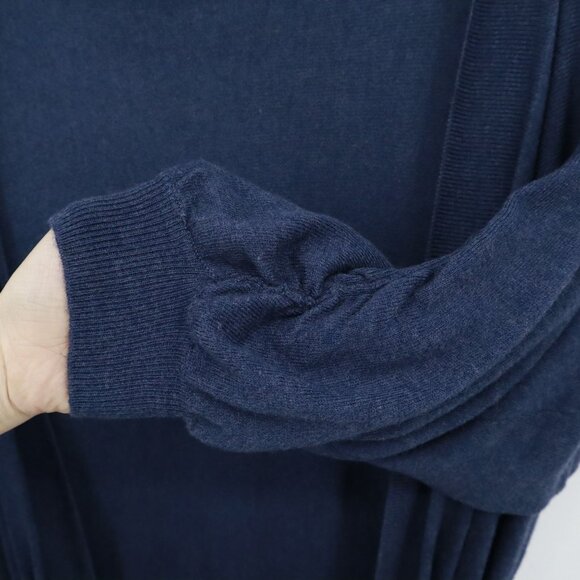 Oneworld Cardigan Women XL Navy Boho Preppy Classy Sophisticated Polished Career - Picture 6 of 16